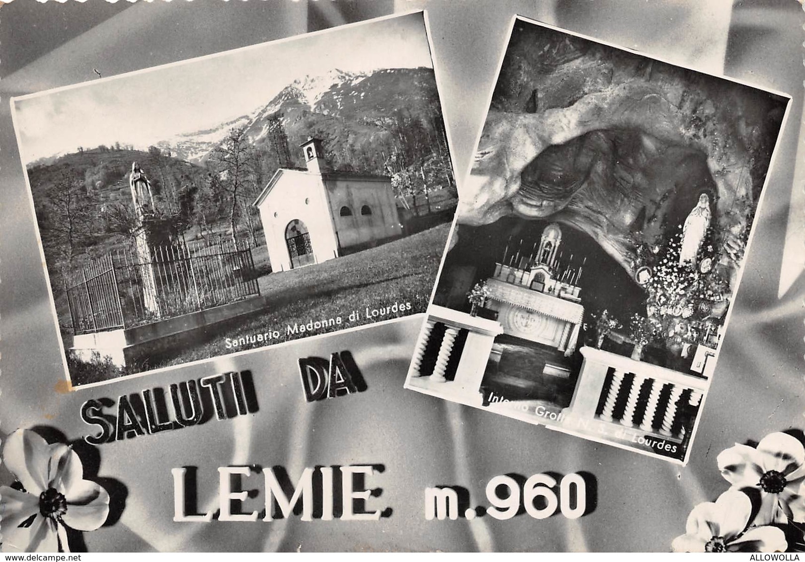 8129 "SALUTI DA LEMIE M.960" 2 VEDUTE-CARTOLINA POSTALE ORIG. SPED.1962 - Souvenir De...