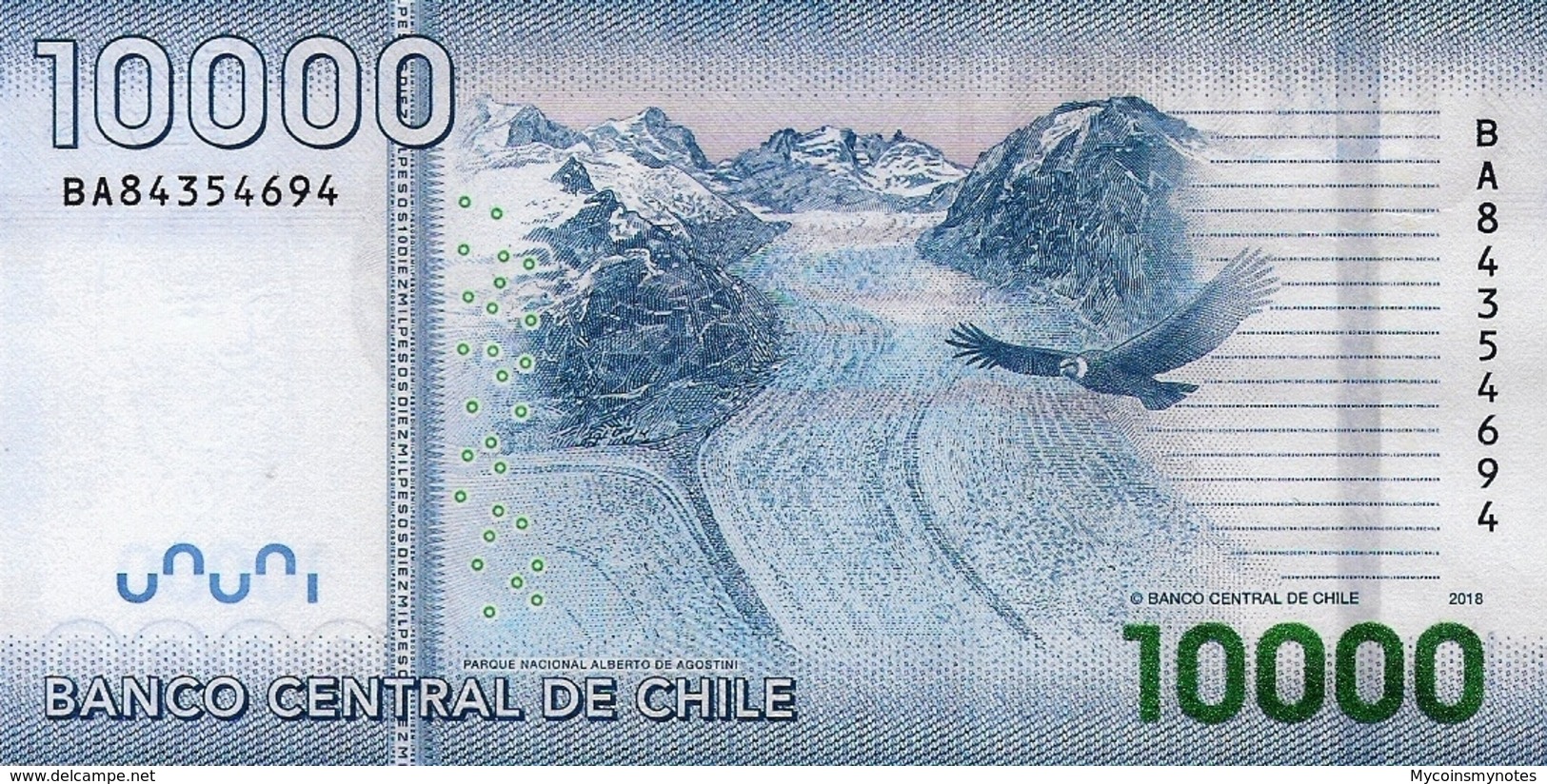 CHILE, 10000 Pesos, 2018, P164g, UNC - Cile