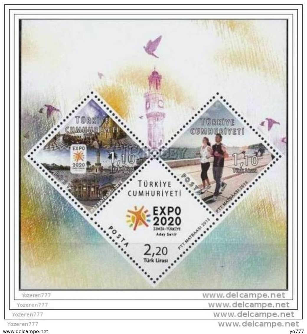 (4012-14 BL98) TURKEY EXPO 2020 IZMIR CANDIDACY SOVENIR SHEET MNH** - Nuevos