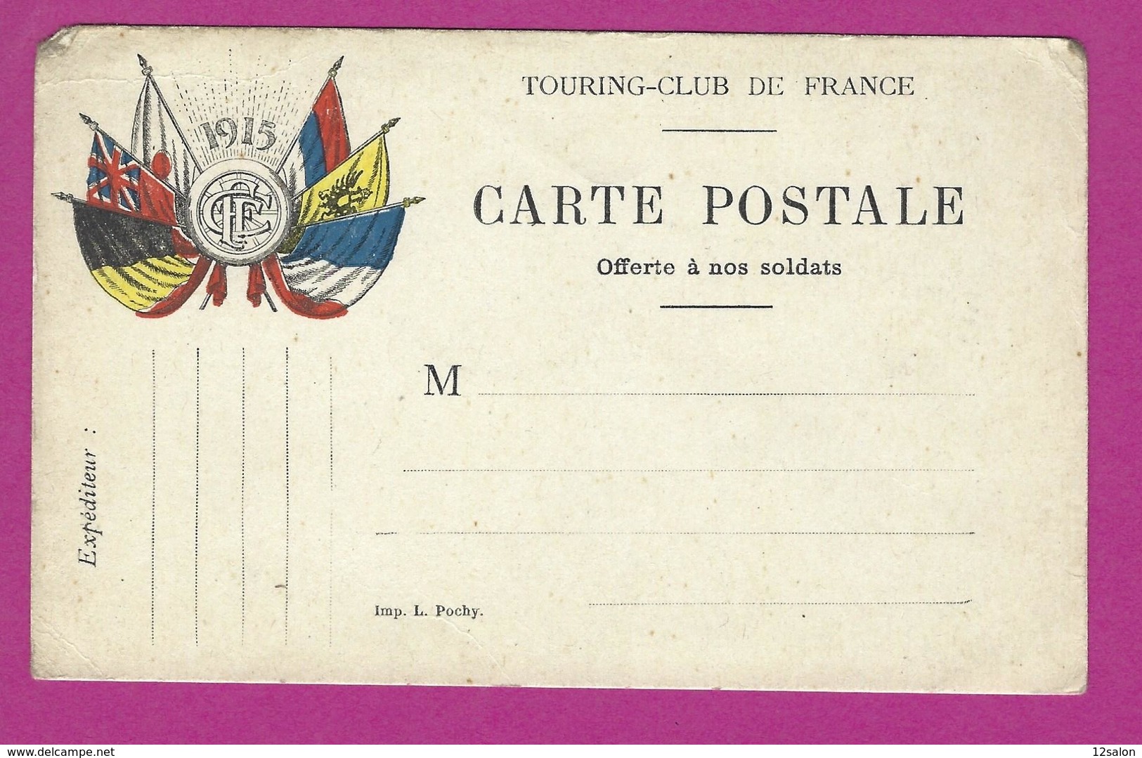CARTE FRANCHISE MILITAIRE NEUVE TOURING CLUB DE FRANCE - Guerra De 1914-18