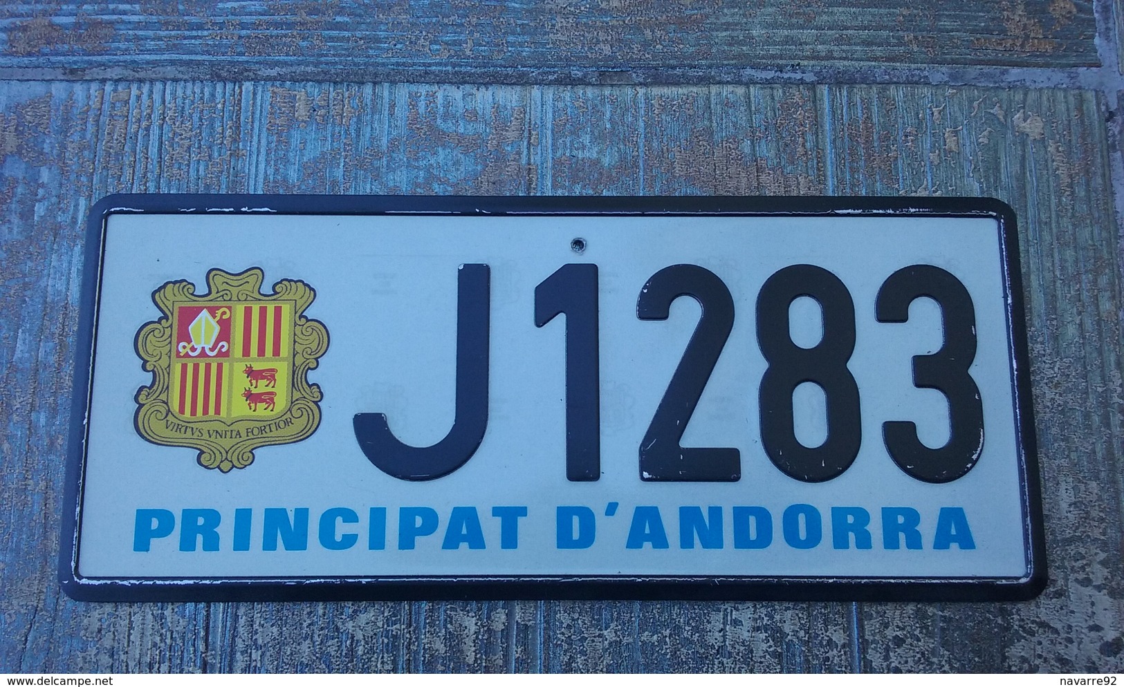 BELLE PLAQUE IMMATRICULATION ANDORRE ANDORRA LICENSE PLATE !!! - Plaques D'immatriculation