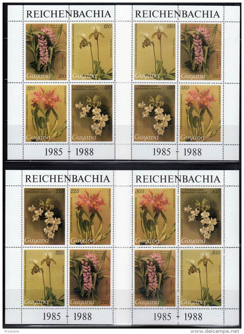 GUYANA - ORCHIDEES - N°1819/1834  ** (1988)  "REICHENBACHIA" - Orchidee
