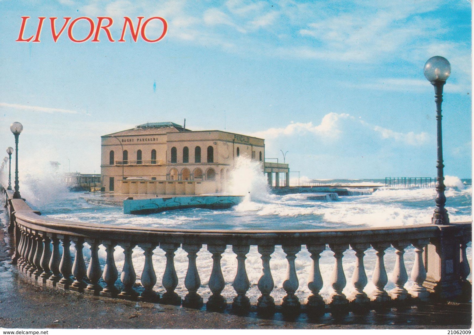 LIVORNO - TERRAZZA MASCAGNI E BAGNI PANCALDI - MAREGGIATA - NON VIAGGIATA - Livorno