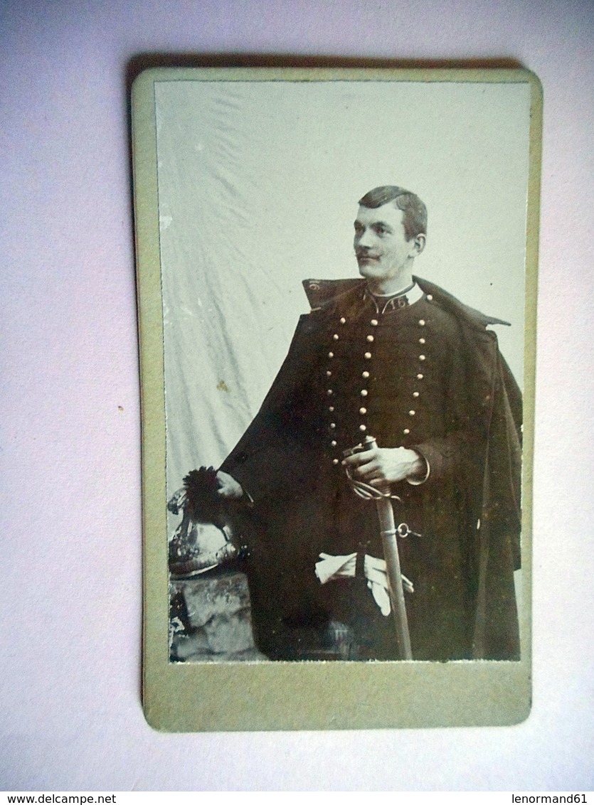 PHOTO CDV 19 EME MILITAIRE SOLDAT 16 SUR LE COL Anonyme - Guerra, Militari