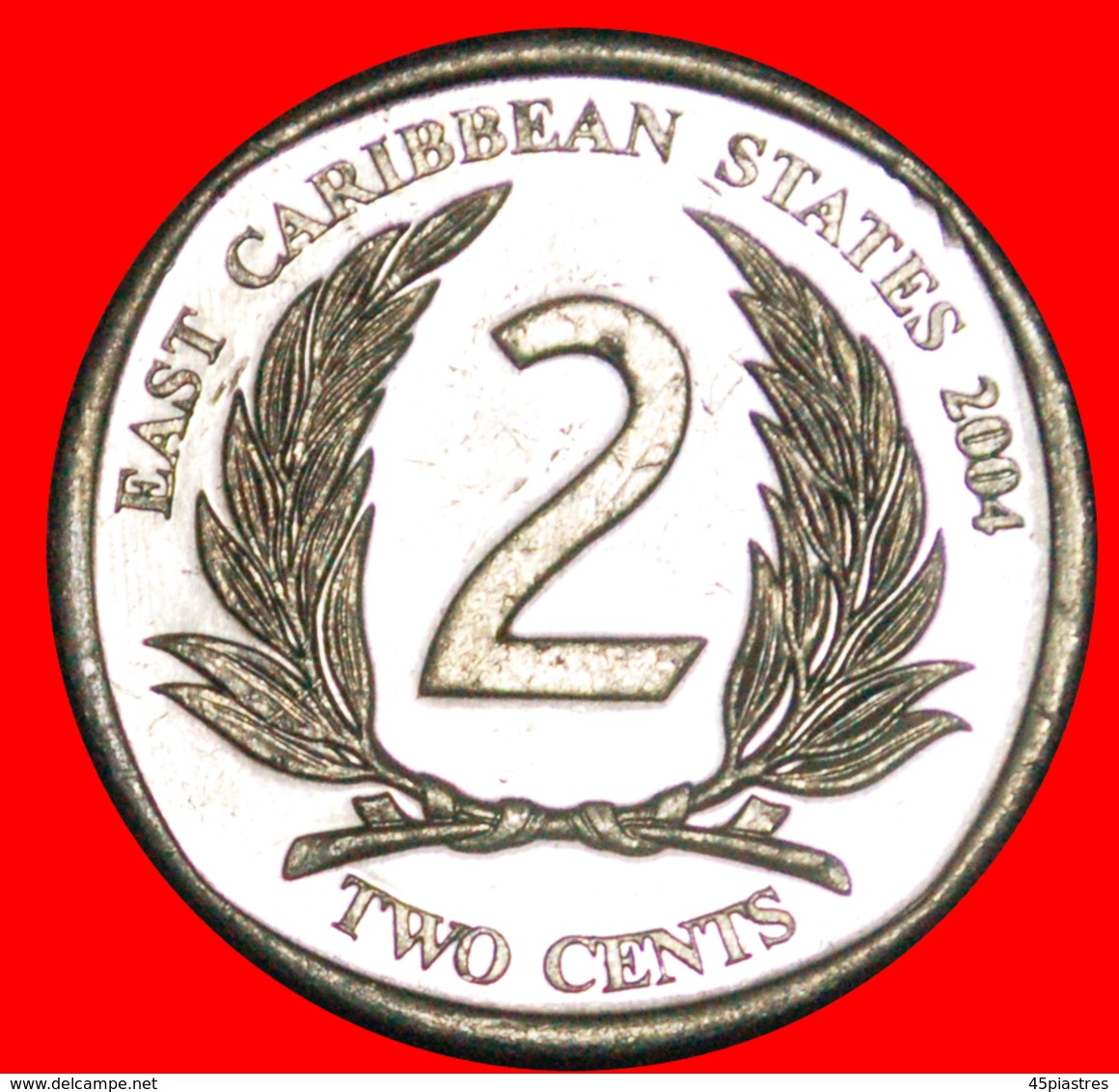 · ROUND (2002-2011): EAST CARIBBEAN TERRITORIES ★ 2 CENTS 2004 MINT LUSTER! LOW START ★ NO RESERVE! - Caraibi Orientali (Stati Dei)