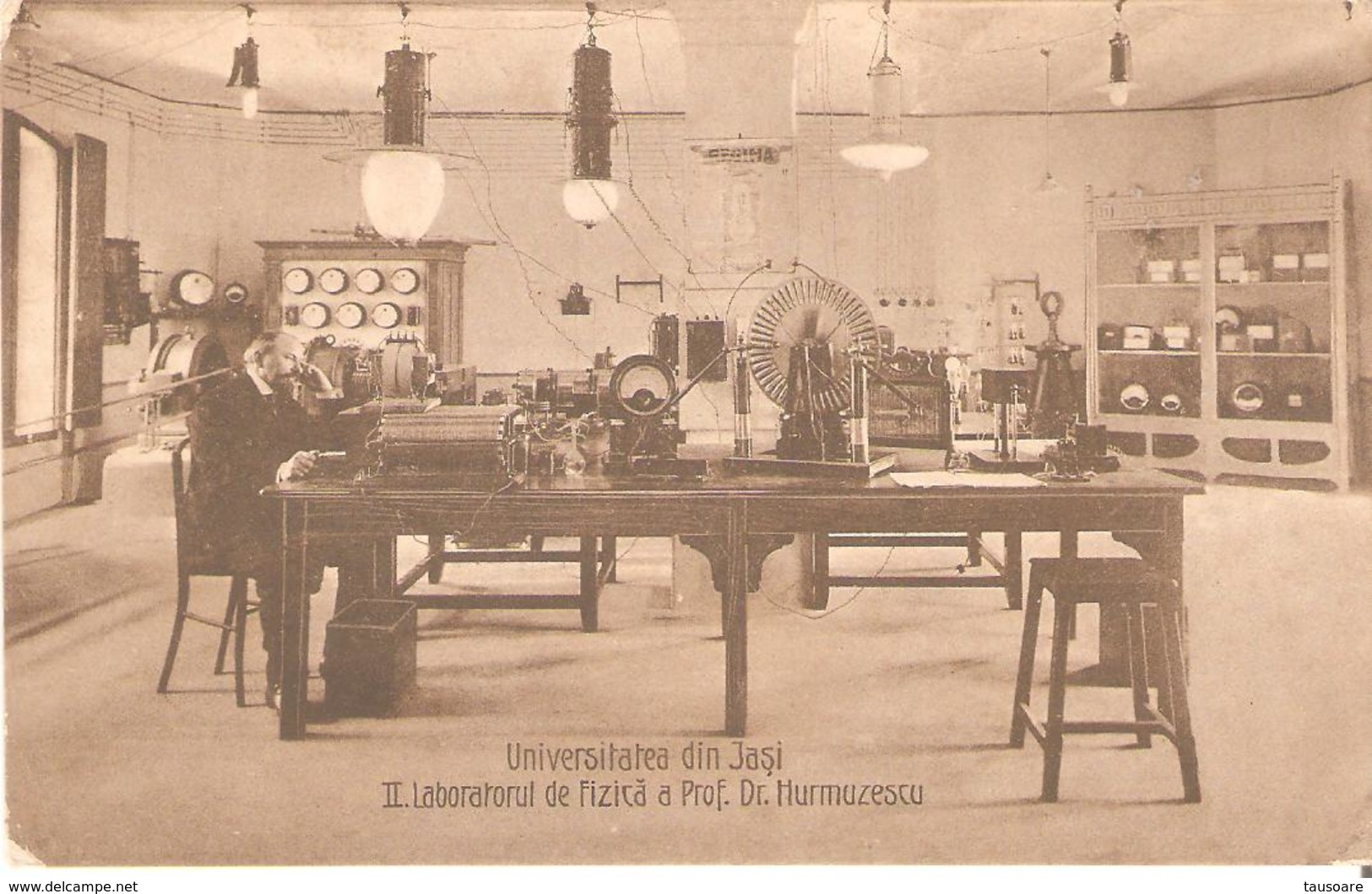 Ci02522 Romania Iasi University Physics Laboratory Prof Hurmuzescu Electrotechnics Science Radiophony C 1920 Photo Weiss - Rumania