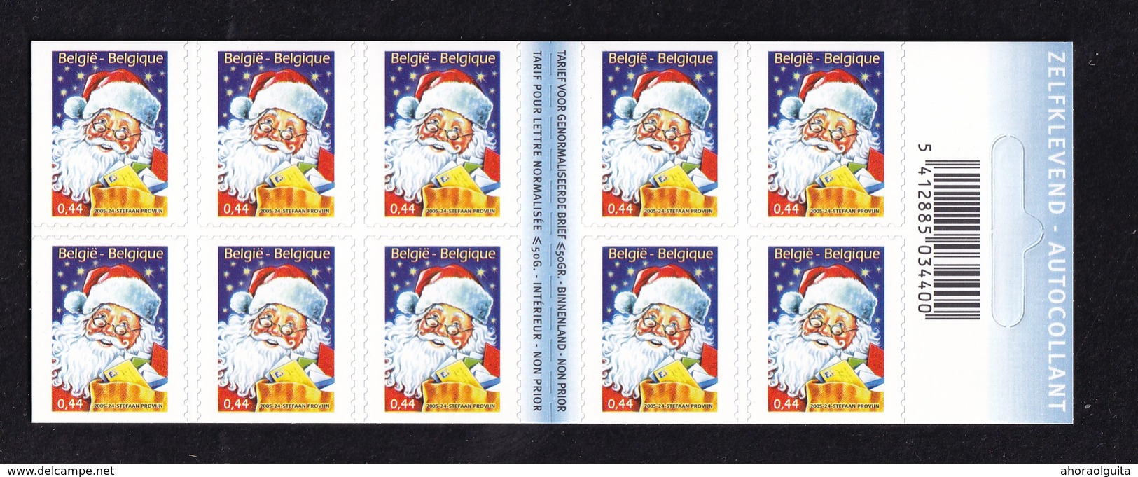 DT 831 - Carnet De 10 Timbres-Poste Autocollants Pére Noel  - Fraicheur Postale - Faciale 10 X 0.44 Euros - Non Classificati