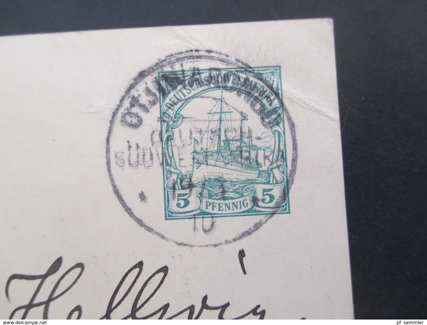 DR Kolonie 1910 DSWA Ganzsache Nach Lübeck Mit KOS / Kreisobersegmentstempel Otjiwarongo - German South West Africa