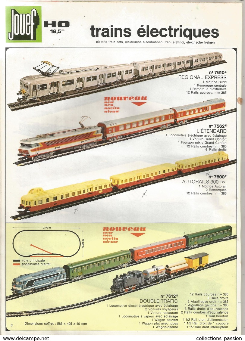 Catalogue JOUEF , 1973-1974 , Trains , 47 Pages ,4 Scans ,  Frais Fr 3.15 E - Otros & Sin Clasificación