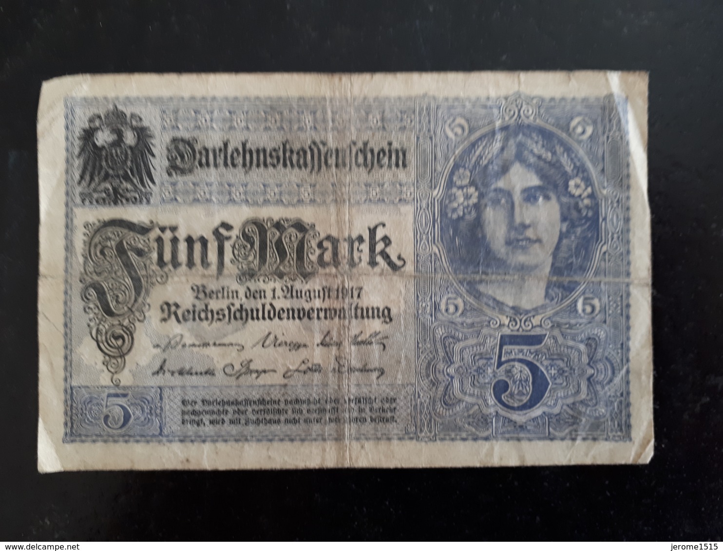 Billet Allemagne 5 Marks 1917  & - 5 Mark