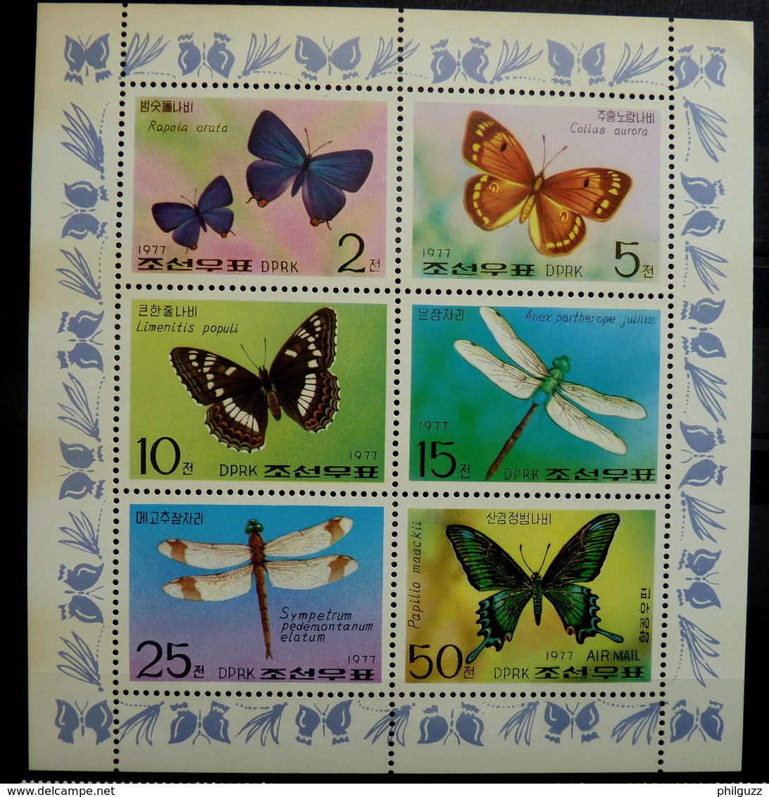 TIMBRES NEUFS PAPILLONS BLOC COREE TIMBRE PAPILLON - Butterflies