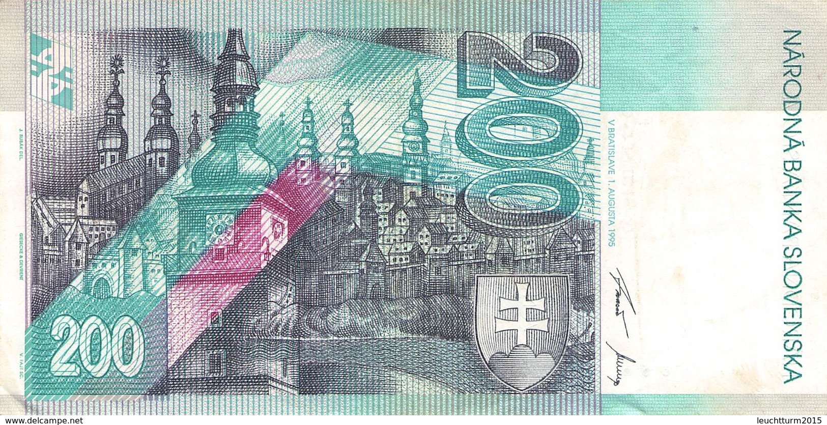 SLOVAKIA - 200 KORÚN 1995 Used /BN111 - Slowakei