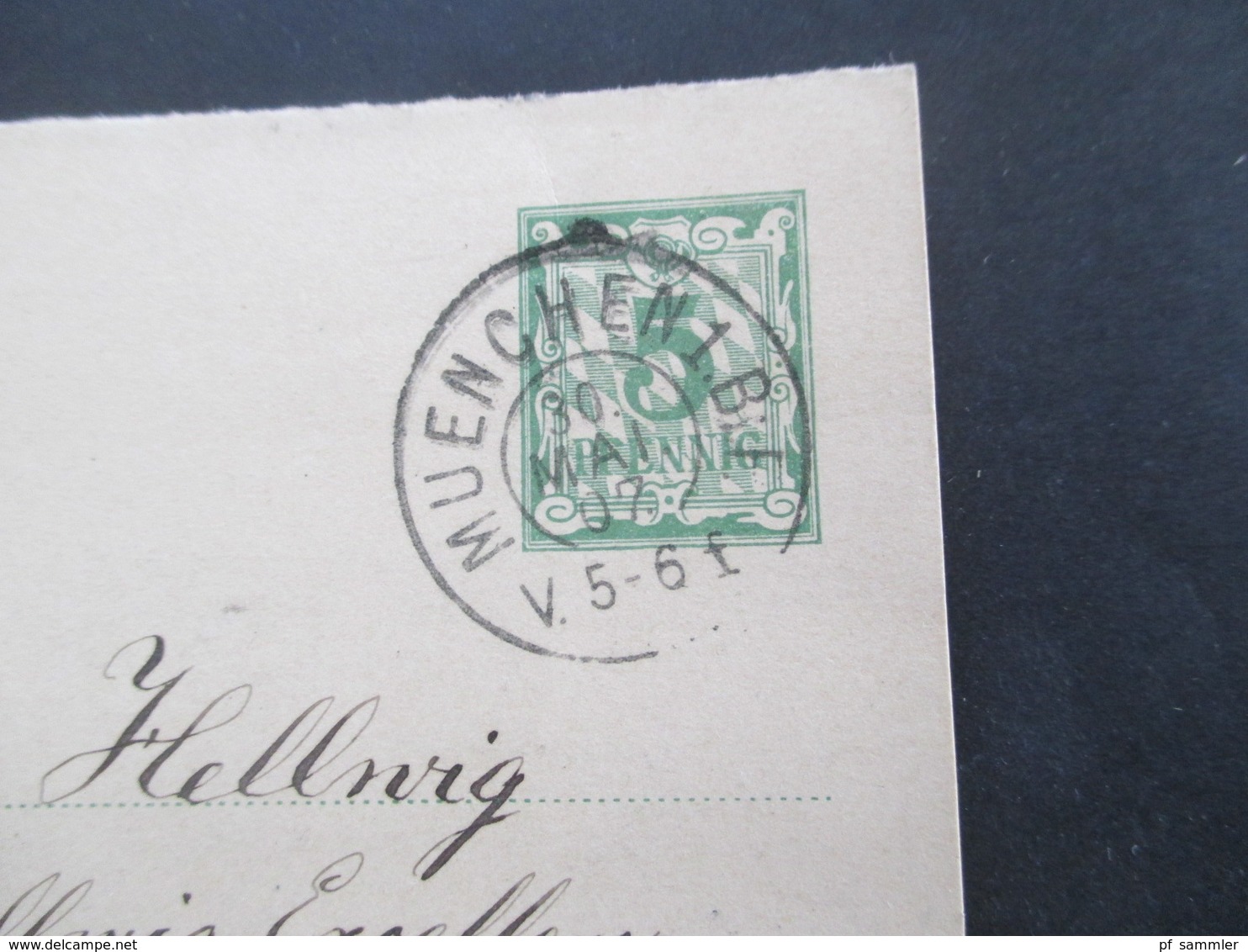 Bayern 1907 GA / Doppelkarte P 81 / 01 Postkarte Mit Antwort An Frau Geheimrat Hellwig In Bad Eilsen Fürstenthum Lippe - Interi Postali