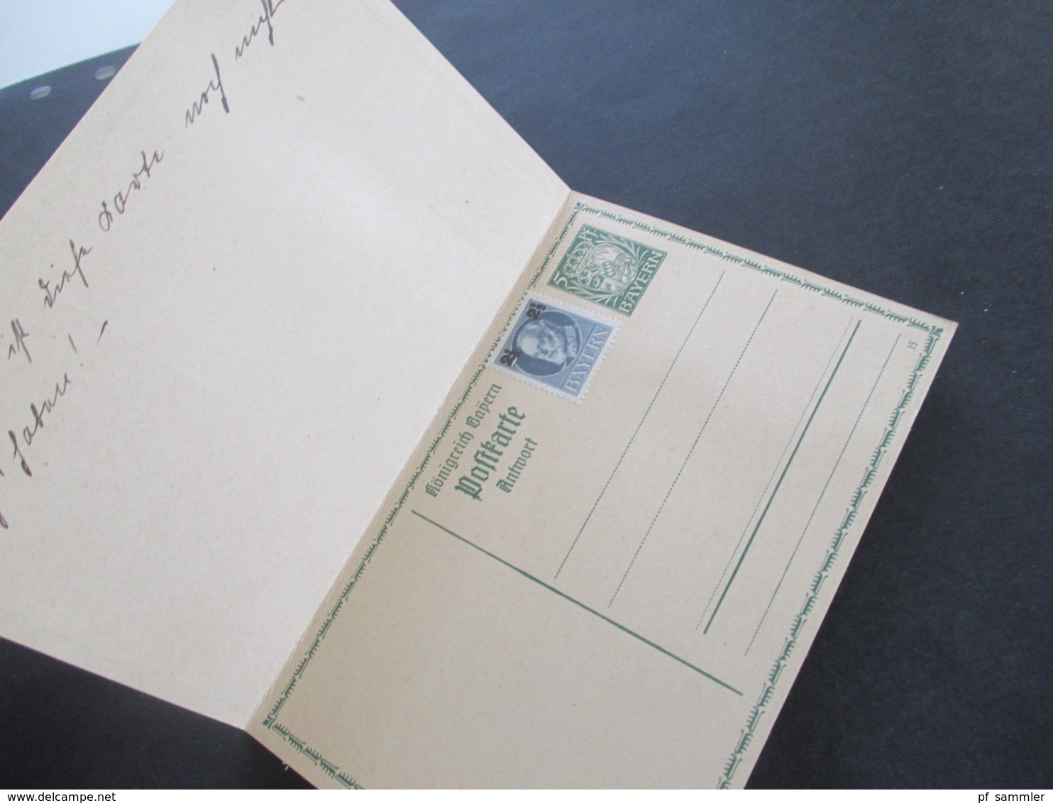 Bayern 1914 / 1916 GA / Doppelkarte P95 /02 Beide Karten Mit Zusatzfrakatur Wegen Der Portoerhöhung! An Konsul Hellwig - Interi Postali
