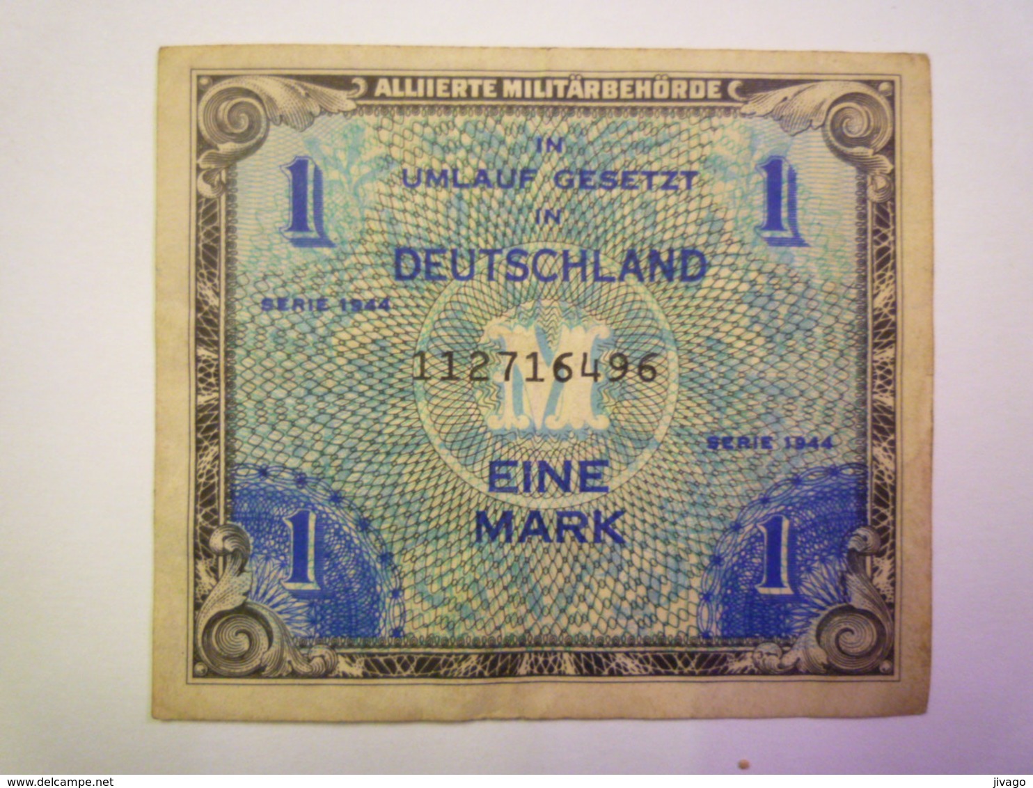 2020 - 5624  ALLIIERTE MILITÄRBEHÖRDE  " EINE MARK "  SERIE  1944   XXX - 1 Mark