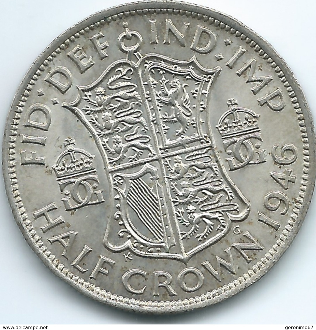 United Kingdom / Great Britain - 1946 - George VI - ½ Crown - KM856 - K. 1/2 Crown