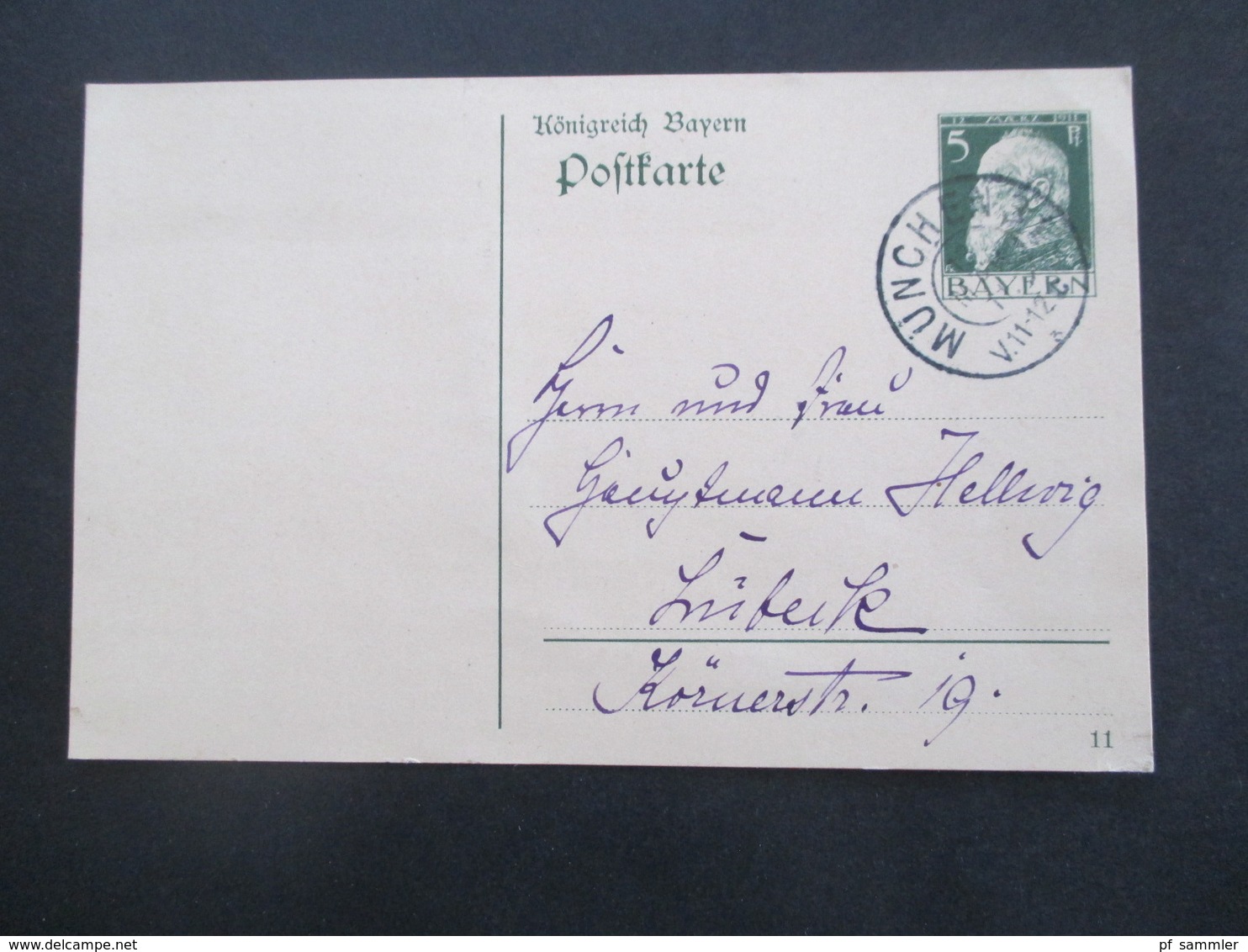 1911 Bayern Ganzsache P87 I /01 München - Lübeck Mit Zeitungsausschnitt Der Sturm Auf Die Jubiläumskarten - Enteros Postales