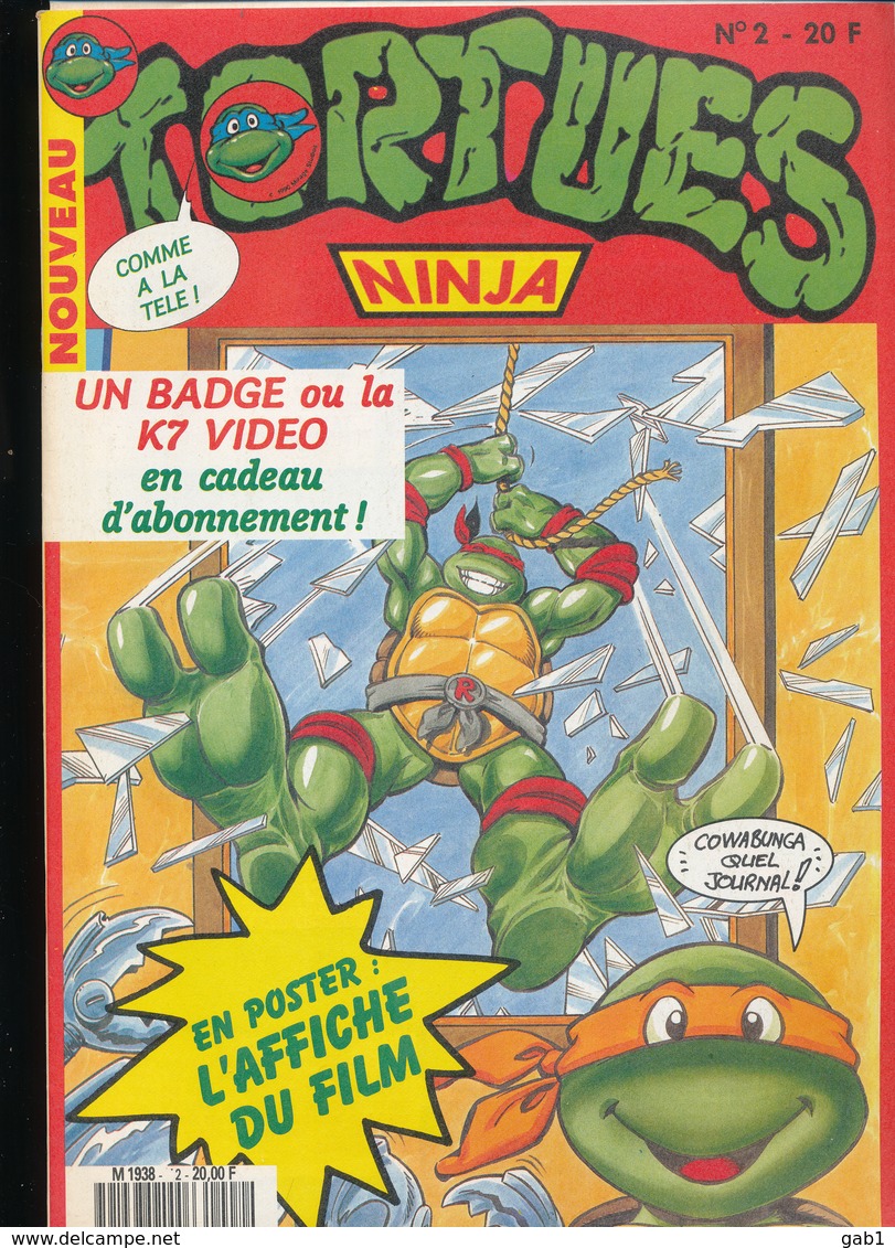 Lot De BD Tortue Ninja  -- N° 1 A N° 6 + 1 Poster Geant  Et 1 Album PANINI Non Complet  ( 1990 ) - Wholesale, Bulk Lots