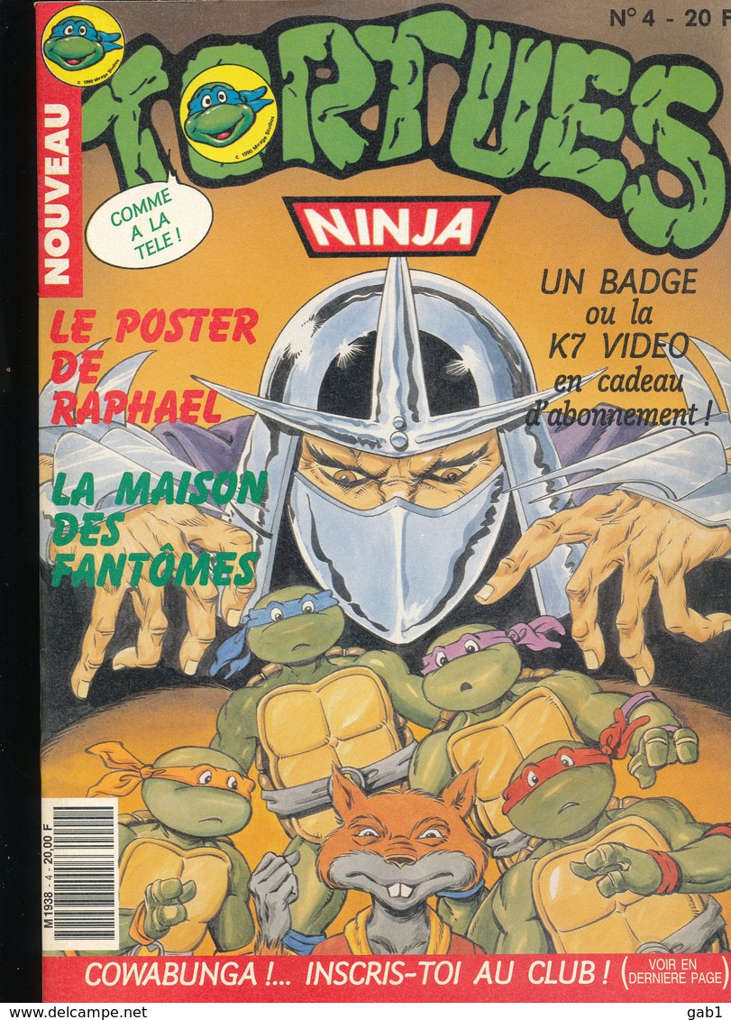 Lot De BD Tortue Ninja  -- N° 1 A N° 6 + 1 Poster Geant  Et 1 Album PANINI Non Complet  ( 1990 ) - Wholesale, Bulk Lots