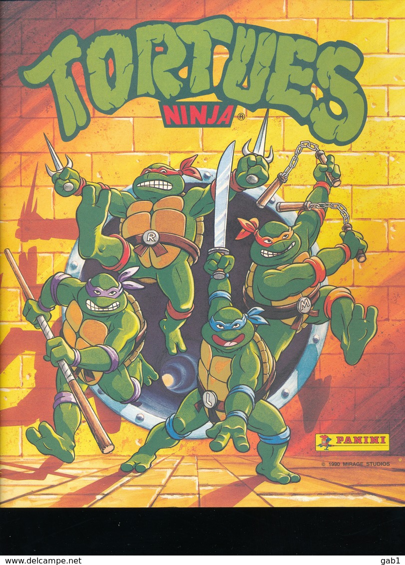 Lot de BD Tortue Ninja  -- N° 1 a N° 6 + 1 Poster Geant  et 1 Album PANINI non complet  ( 1990 )