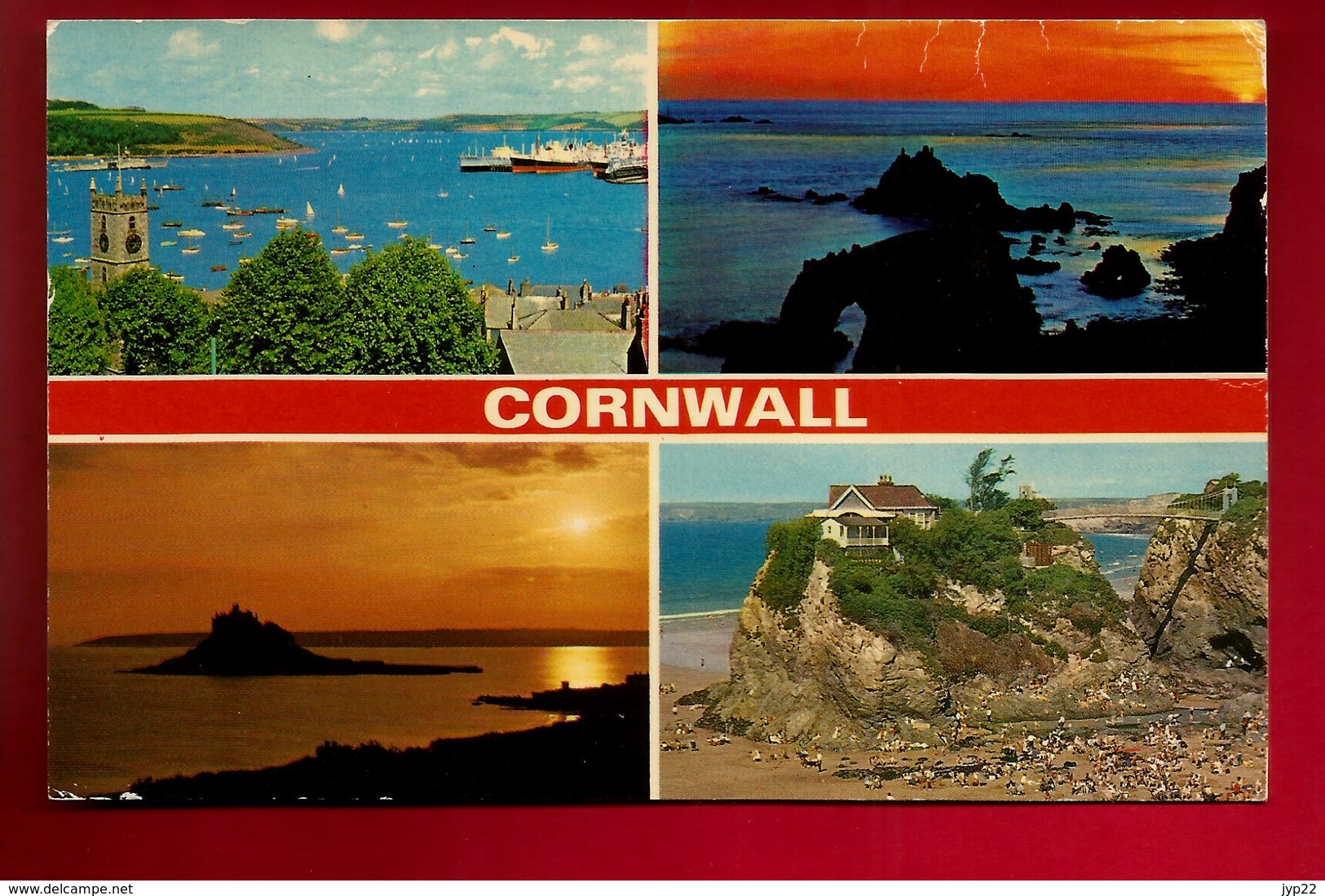 CP Angleterre Cornwall Multivue Falmouth Land's End Newquay St Michaael's Mount - Ed E.T.W. Dennis C. 3336 - Falmouth
