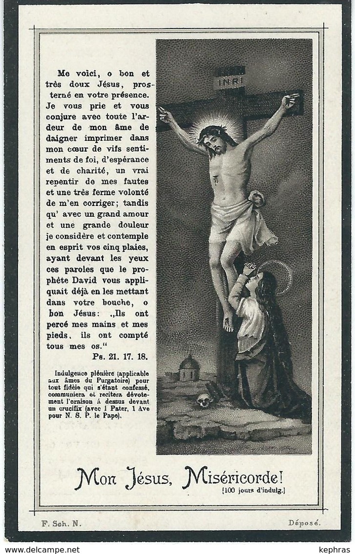 Souvenir Mortuaire - THERESE CARLIER Veuve ADOLPHE PIRET - CHIMAY 1828 / 1913 - Devotieprenten