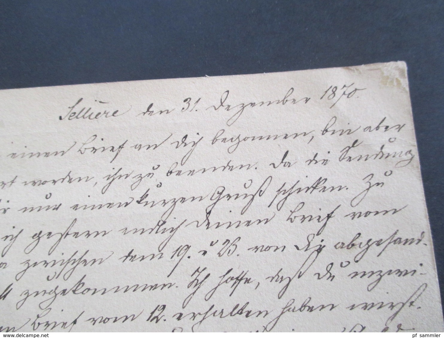 Feldpost 1870 Deutsch - Französischer Krieg Stempel Vom 31.12.1870 K. Pr. Feld - Post Exped. 6. Inf. Div. Nach Berlin - Guerre De 1870