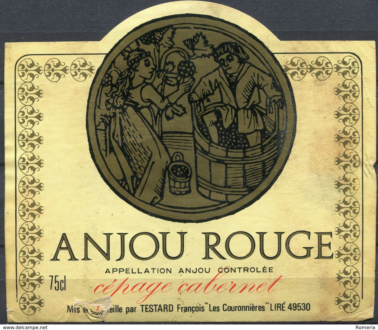 1839 - France - Anjou Rouge - Cépage Cabernet - François Testard - Vino Tinto