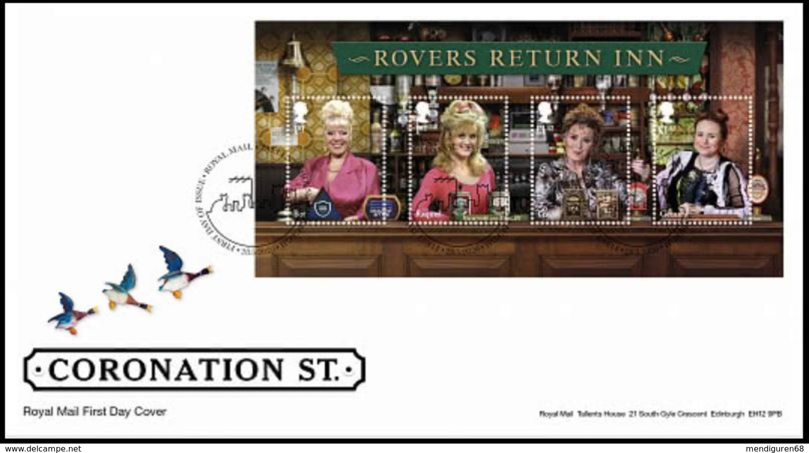 GROSSBRITANNIEN GRANDE BRETAGNE GB 2020 MS CORONATION STREET FDC SG MS4377 MI B164-4591-94 YT F5000-03 SC SH3983 - 2011-2020 Dezimalausgaben