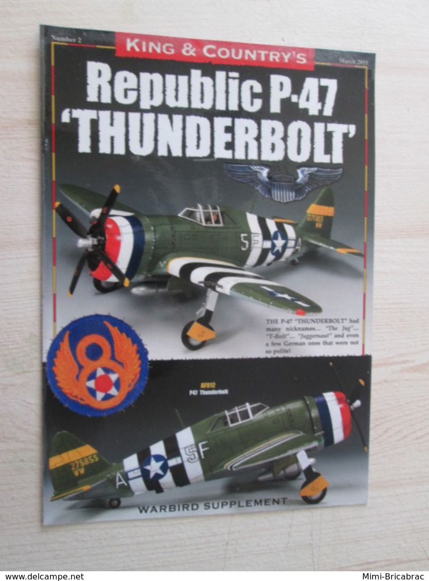 BACVERTCAGIBI / Figurines KING & COUNTRY / Brochure P-47 THUNDERBOLT 4 Pages MAGNIFIQUEMENT ILLUSTREES - Militaires