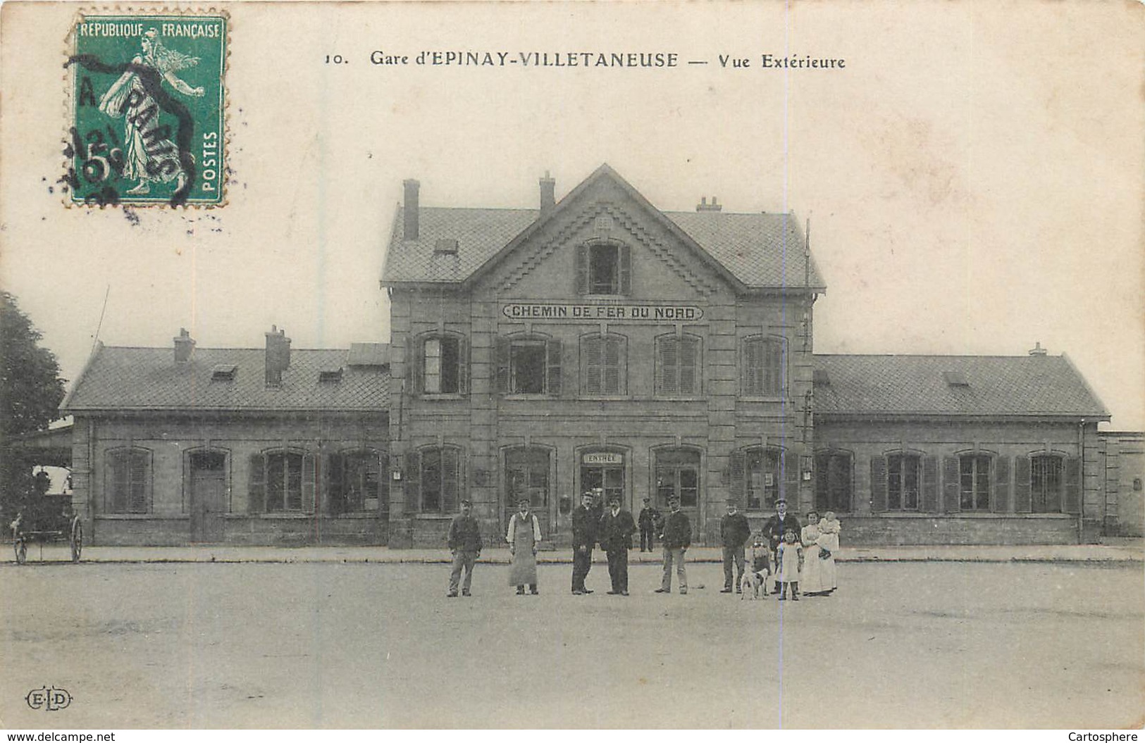 CPA 93 Seine Saint Denis Gare D'Epinay Villetaneuse Vue Extérieure Chemin De Fer Du Nord - Villetaneuse