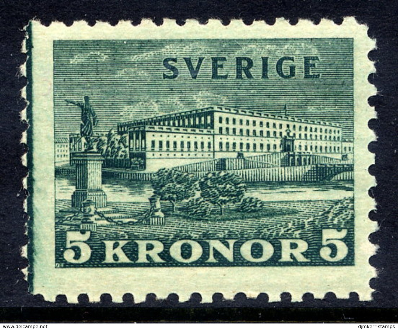 SWEDEN 1931 Royal Palace  5 Kr.. MNH / **.  Michel 215a; Facit 233a Cat. SEK 2,500 . - Nuevos