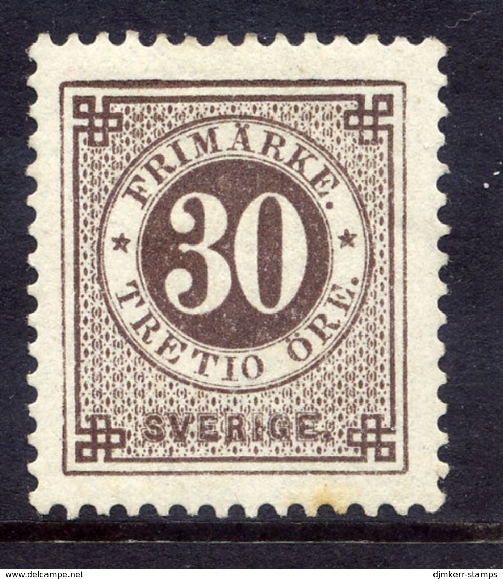 SWEDEN 1886 30 öre With Posthorn On Back, LHM / *.  Michel 35 - Unused Stamps
