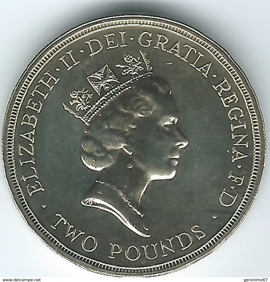 United Kingdom / Great Britain - 1989 - 2 Pounds - Elizabeth II - KM960 - Tercentenary Of The Bill Of Rights - 2 Pounds