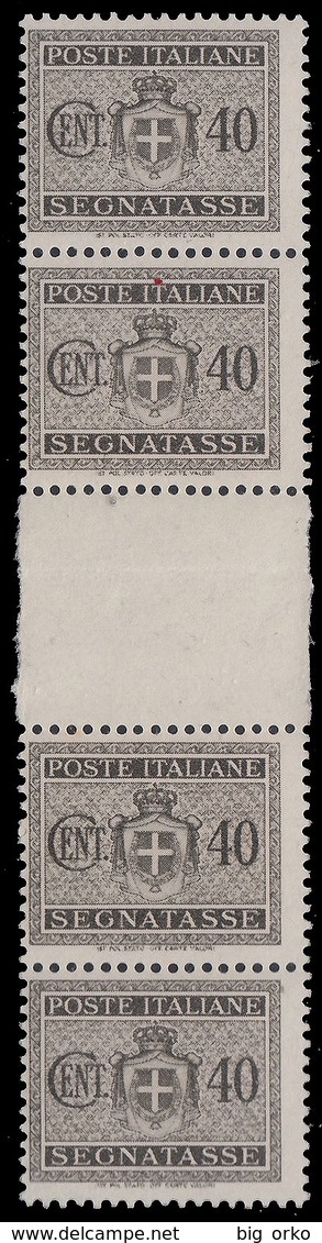SEGNATASSE - Nuovo Stemma Senza Fasci (Senza Filigrana) 40 C. Grigio Bruno / Ponte Centrale - 1946 - Taxe