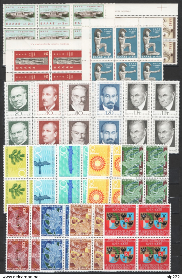 Mondiali 2500 francobolli differenti , sciolti e blocchi . Gomma integra **/MNH VF/F