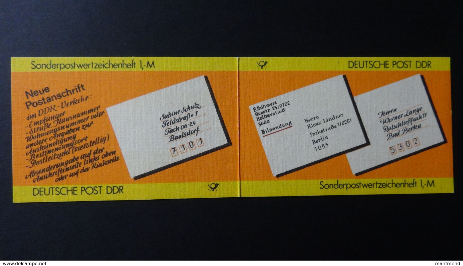 Germany / DDR - 1989 -  Mi:DD 3226 X 10 In SMHD**MNH - Look Scans - Postzegelboekjes