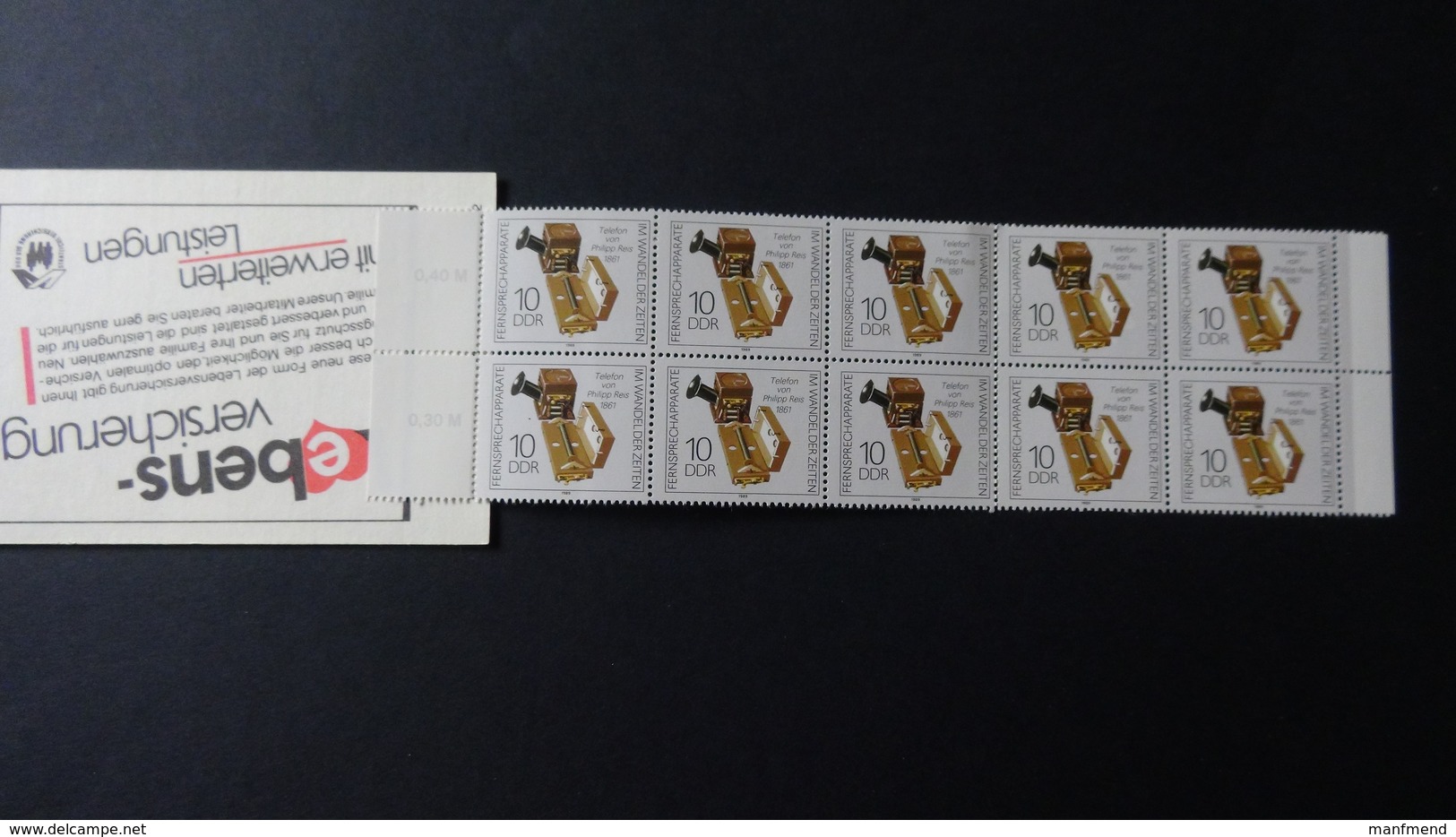 Germany / DDR - 1989 -  Mi:DD 3226 X 10 In SMHD**MNH - Look Scans - Postzegelboekjes