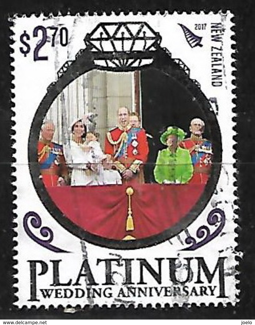 NEW ZEALAND 2017 QEll PLATINUM WEDDING ANNIVERSARY - Used Stamps