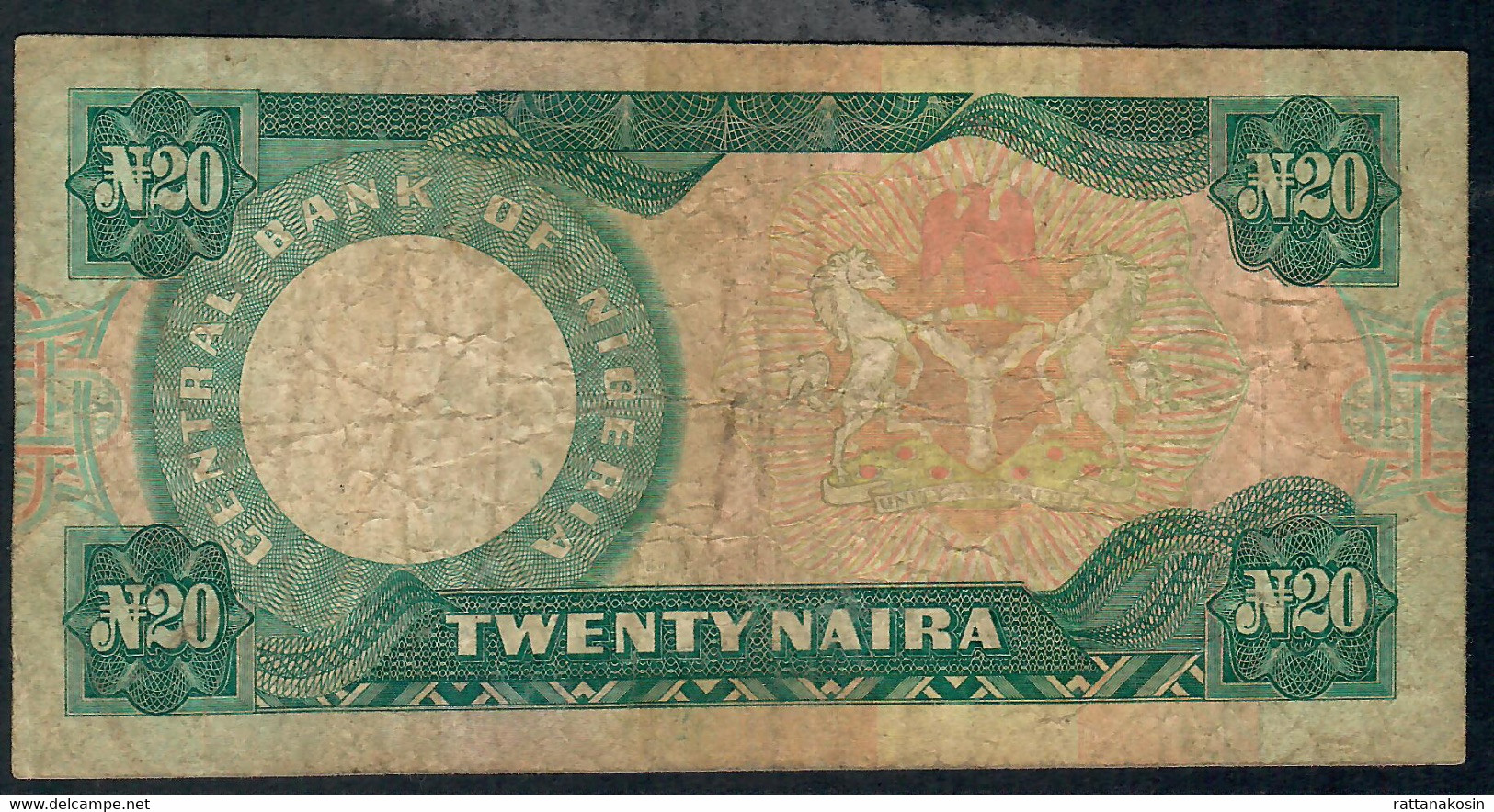 NIGERIA P26i 20 NAIRA 2003  #R/78 Signature 14    F-VF No P.h. ! - Nigeria