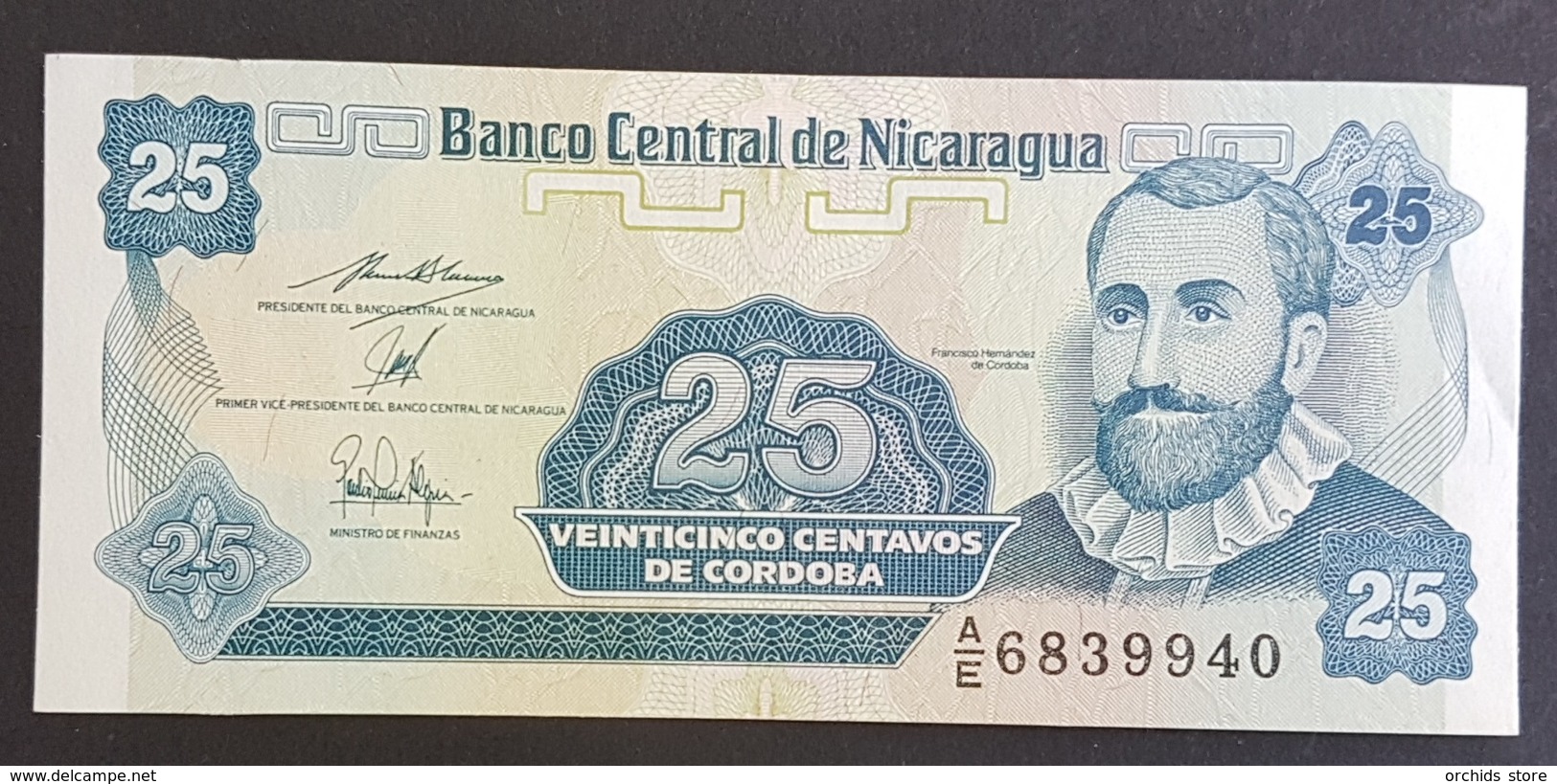 RS - Nicaragua 25 Centavos Banknote 1997 #AX 3123192 UNC - Nicaragua