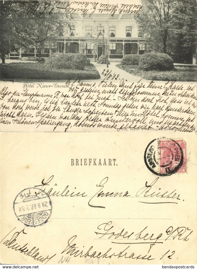 Nederland, BUSSUM, Hotel Nieuw-Bussum (1902) Ansichtkaart - Bussum