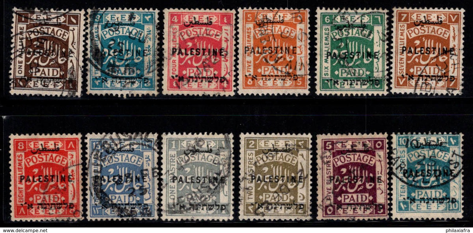 Palestine 1922 Oblitéré 100% Surimprimé - Palestine