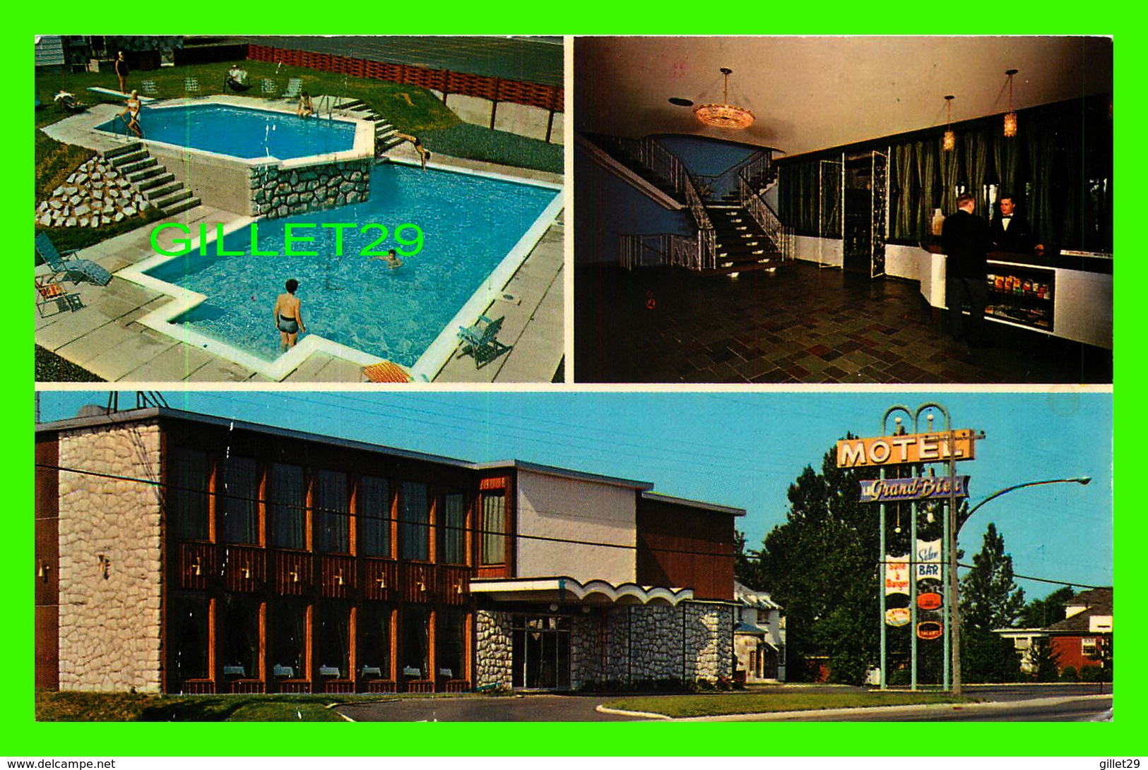 GRANBY, QUÉBEC - MOTEL " LE GRAND BIEN INC " - CIRCULÉE EN 1985 - UNIC - - Granby