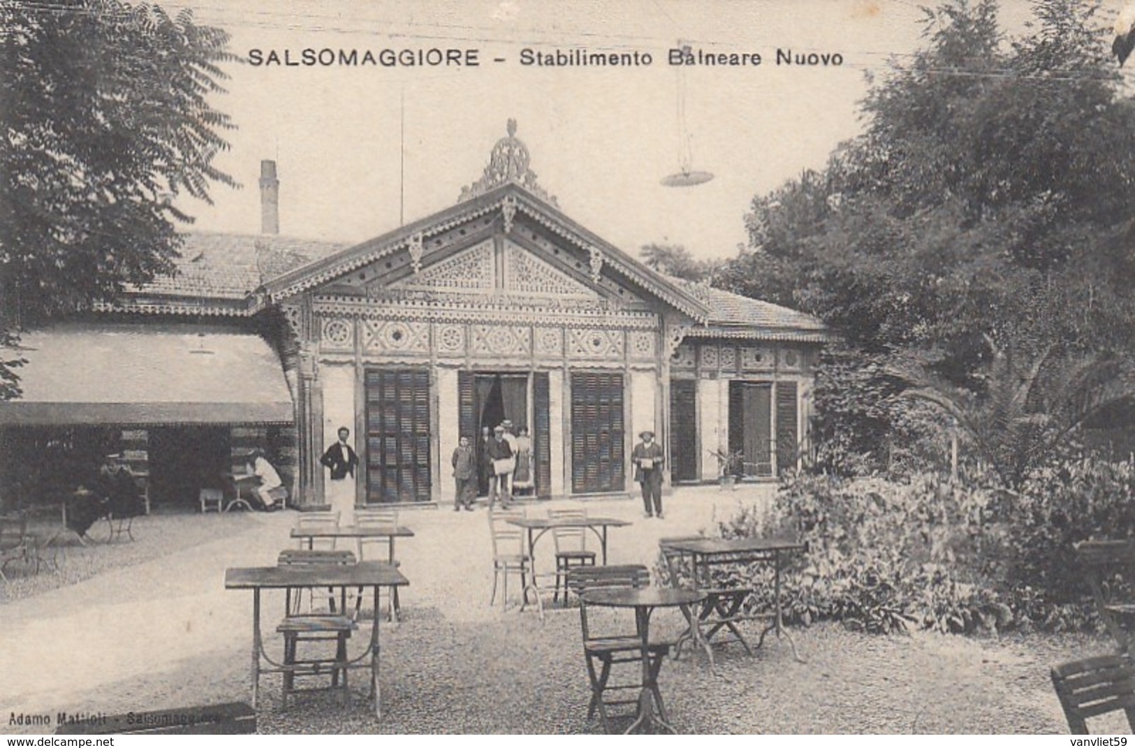 SALSOMAGGIORE-PARMA-STABILIMENTO BALNEARE NUOVO-CARTOLINA NON VIAGGIATA -ANNO 1915-1925 - Parma