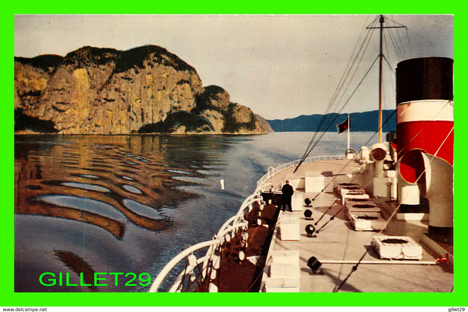 SAGUENAY, QUÉBEC - CAPE TRINITY FROM SHIP ON THE SAGUENAY RIVER - CANADIAN STEAMSHIP LINES LIMITED - - Saguenay