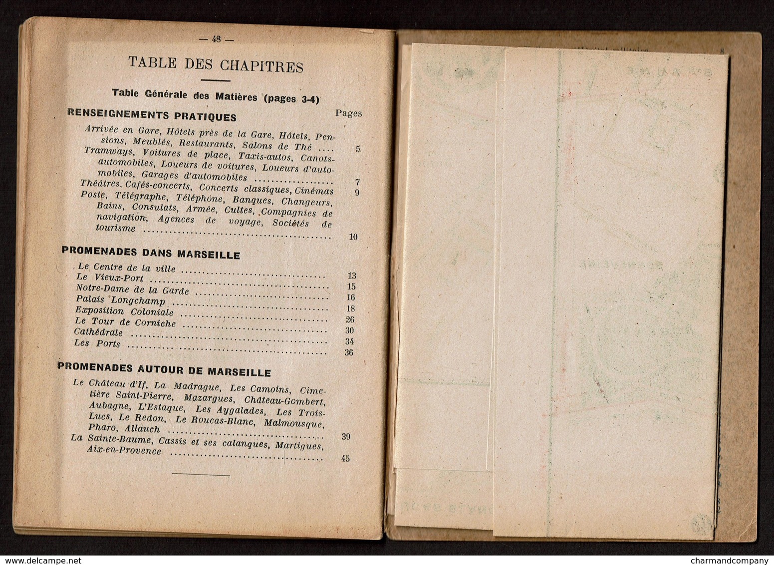 Guide Paul Ruat - 1922 - MARSEILLE en Tramway - 48 pages + plan de Marseille - 8 scans