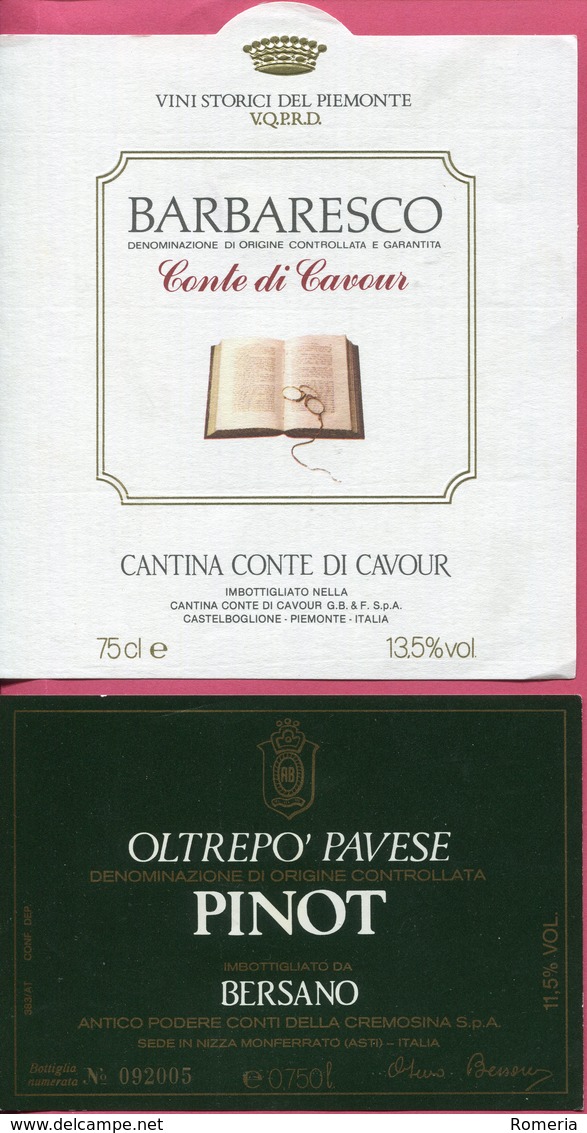 Italie - Superbe lot de 163 étiquettes de vins italiens - Toutes scannées - Parfait état.