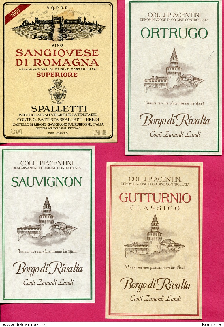 Italie - Superbe lot de 163 étiquettes de vins italiens - Toutes scannées - Parfait état.