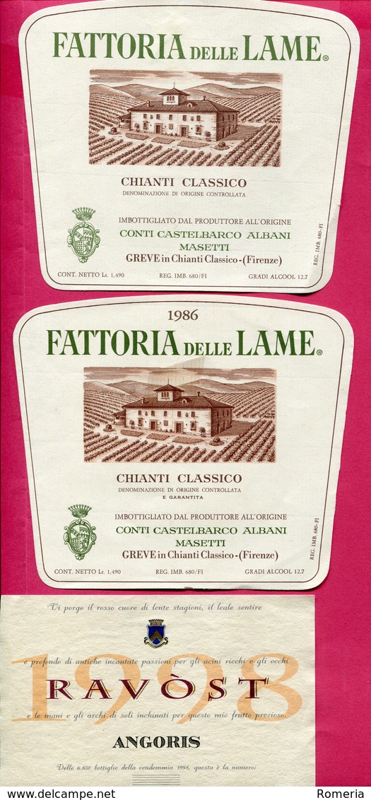 Italie - Superbe lot de 163 étiquettes de vins italiens - Toutes scannées - Parfait état.